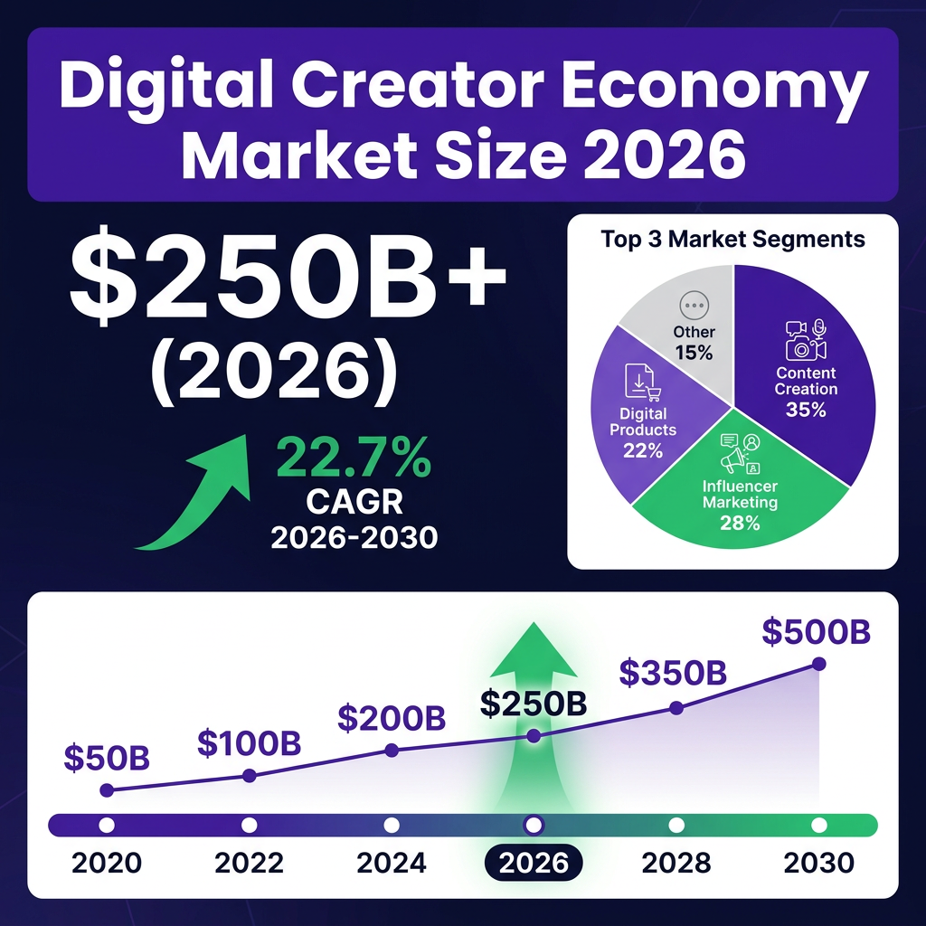 Digital Creator Economy 2026: The Complete Market Analysis with Data, Trends and Predictions