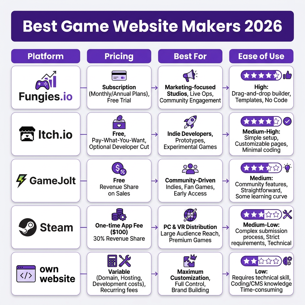 Best Game Website Maker: Complete Comparison Guide 2026
