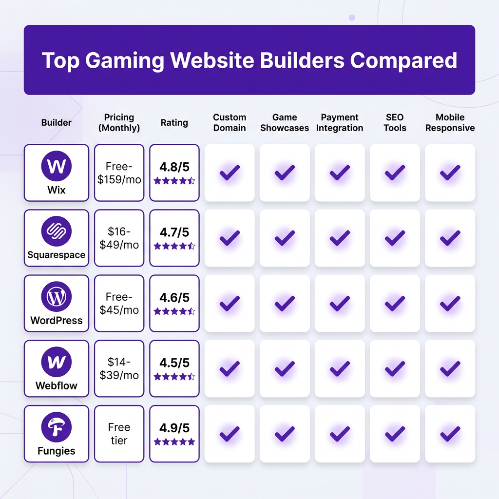 Best Gaming Website Builders in 2026: Complete Guide for Game Developers