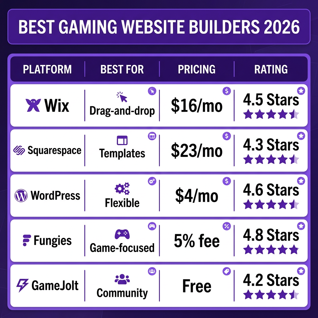 Best Gaming Website Builder 2026: Complete Guide for Game Developers