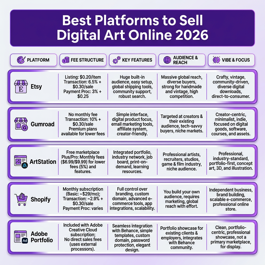 How to Sell Digital Art Online: Complete Guide for Artists 2026