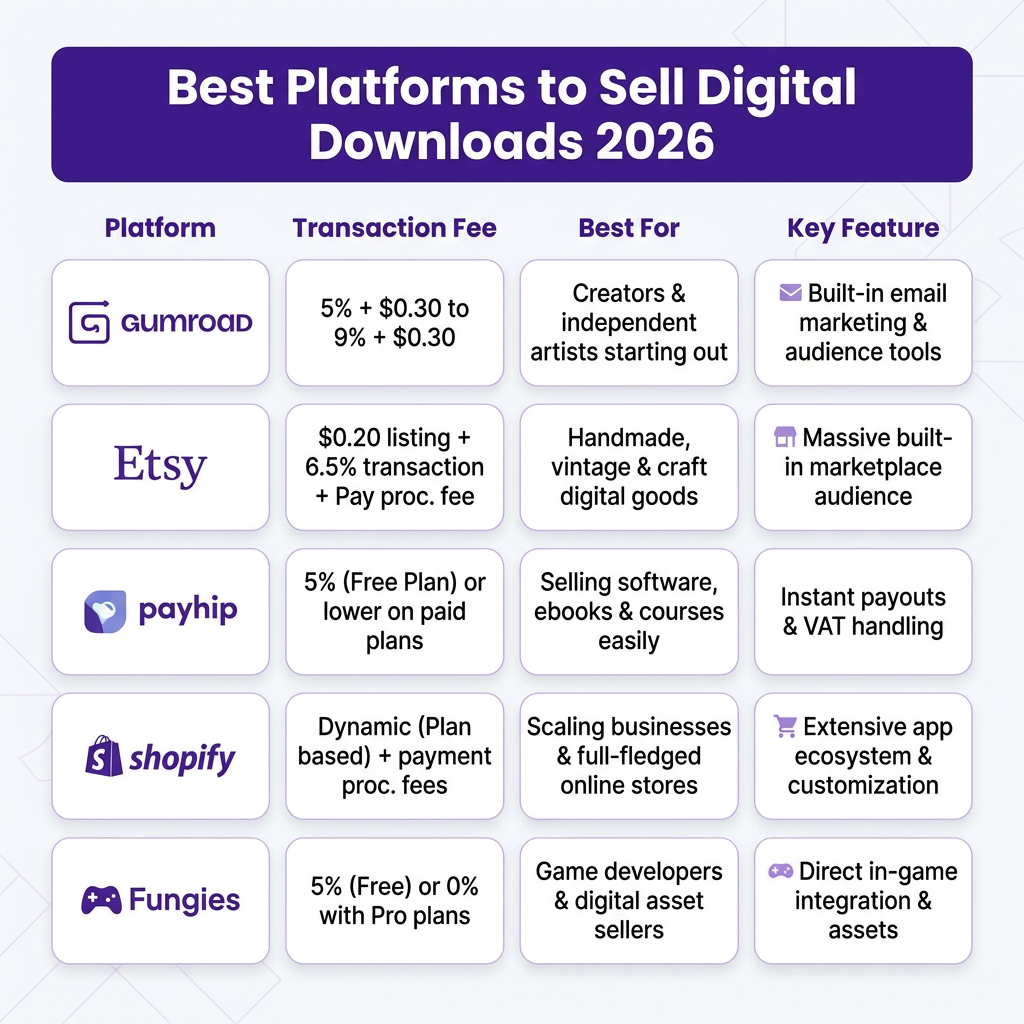How to Sell Digital Downloads Online: The Complete 2026 Guide for Creators