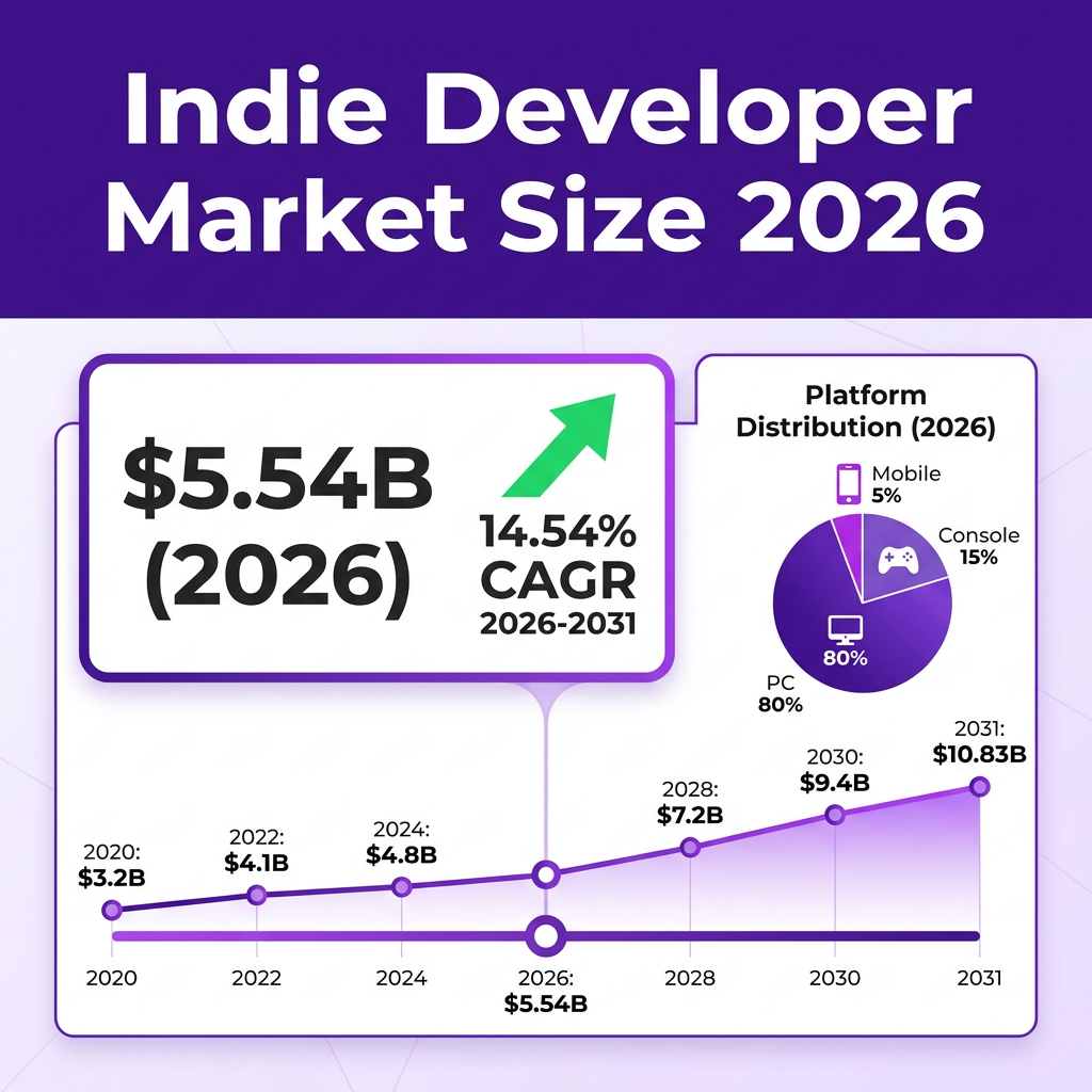Indie Developer Market 2026: The Complete Industry Analysis with Data, Trends and Predictions