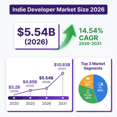 Indie Developer Market 2026: The Complete Industry Analysis with Data, Trends and Forecasts