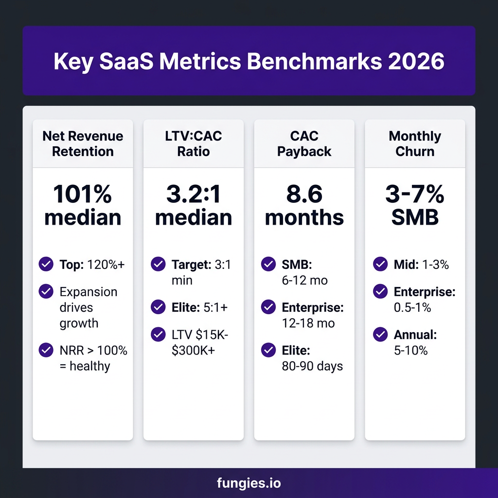 SaaS Metrics That Matter: The Complete Guide to NRR, LTV:CAC & Cohort Analysis for 2026