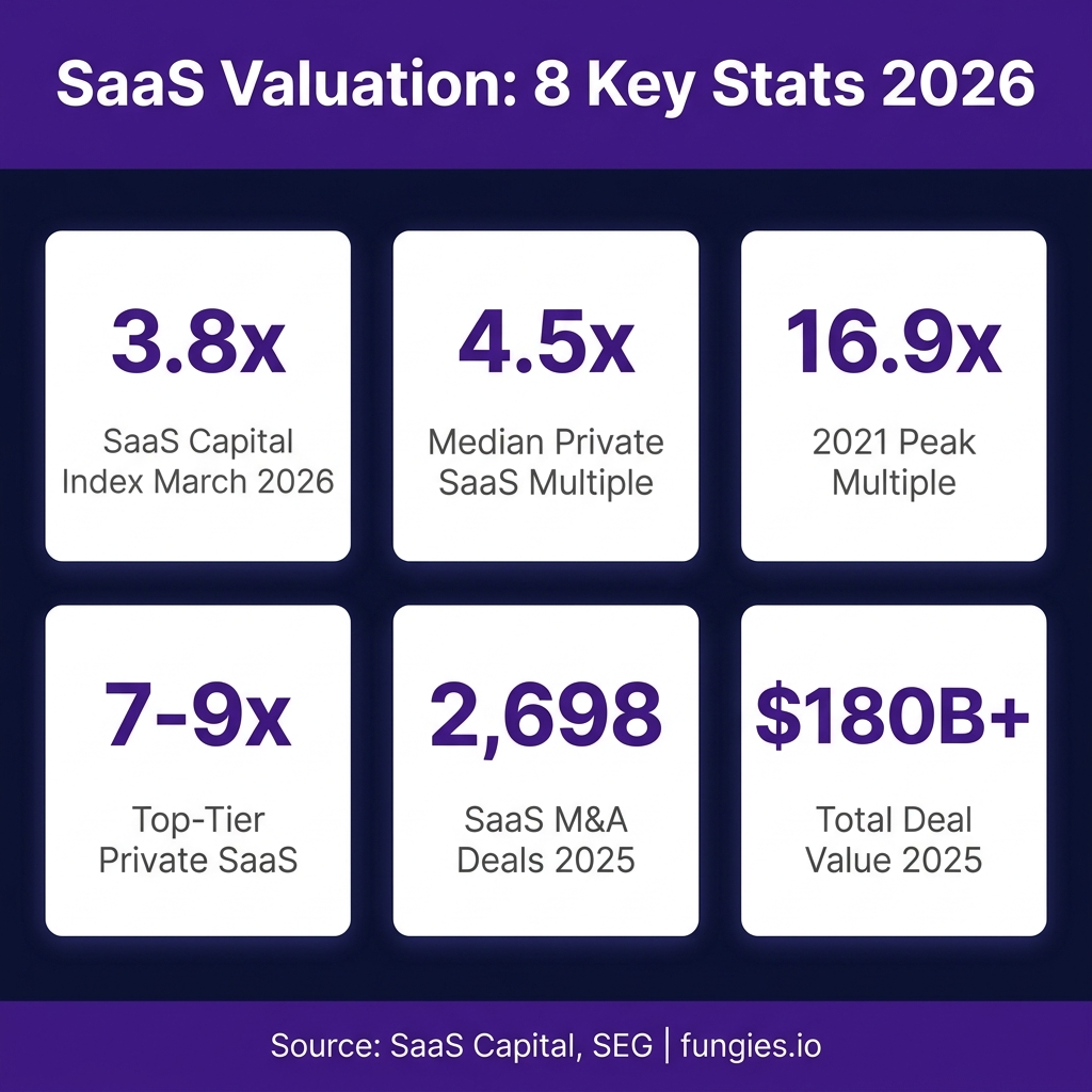 SaaS Valuation Statistics 2026: Market Multiples, Data & Trends (Comprehensive Report)