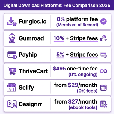 How to Sell Digital Downloads in 2026: Platforms, Fees & Setup Guide