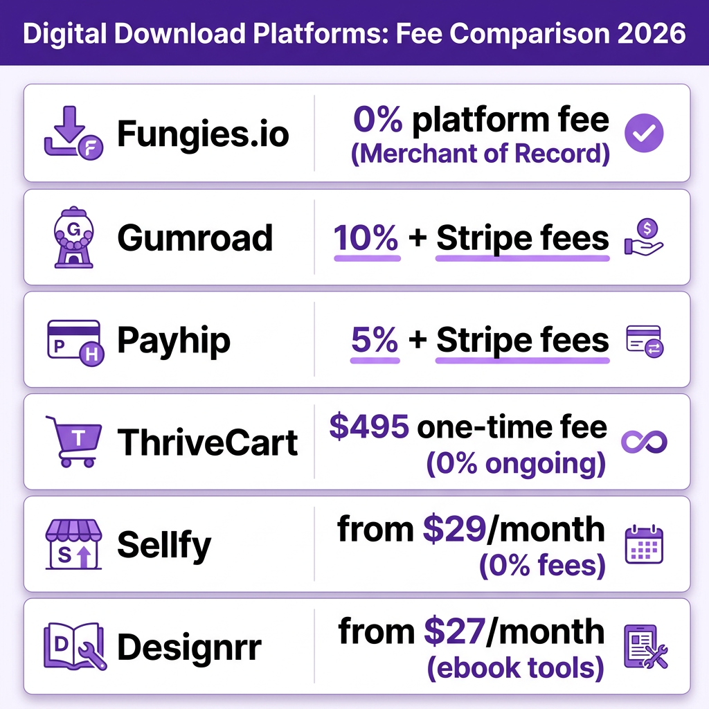 How to Sell Digital Downloads in 2026: Platforms, Fees & Setup Guide