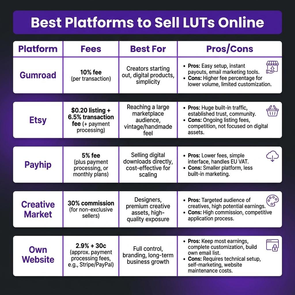 How to Sell LUTs Online: The Complete Guide for Colorists and Creators 2026