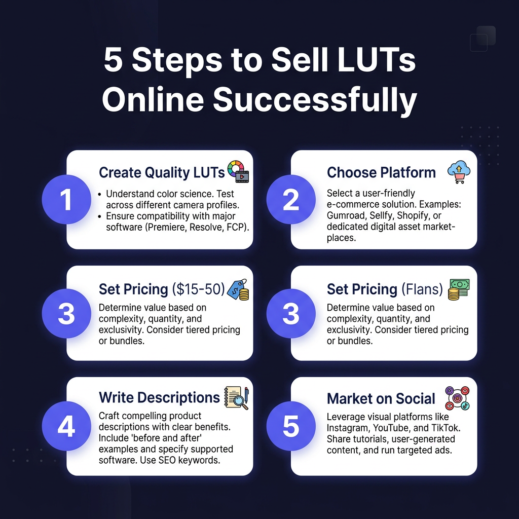 How to Sell LUTs Online: The Complete Guide for Colorists and Creators 2026