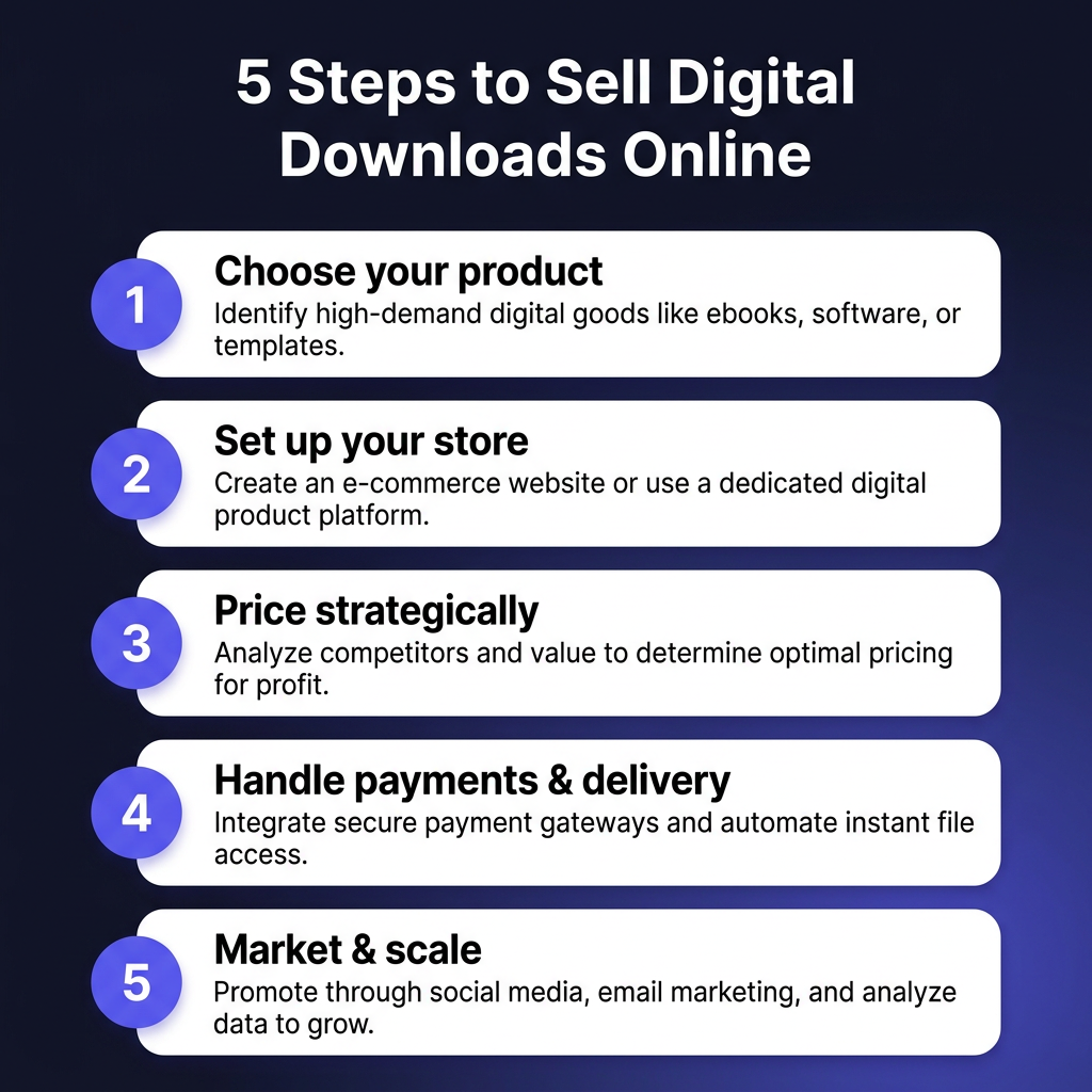 How to Sell Digital Downloads Online: Complete Guide 2026
