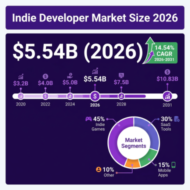Indie Developer Market 2026: The Complete Industry Analysis with Data, Trends and Forecasts