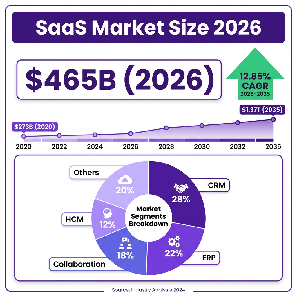 SaaS Market 2026: The Complete Industry Analysis with Data, Trends and Forecasts